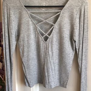 Grey crop top